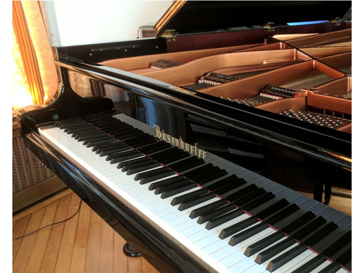 2007 as good as new high gloss ebony Bosendorfer 225 grand piano